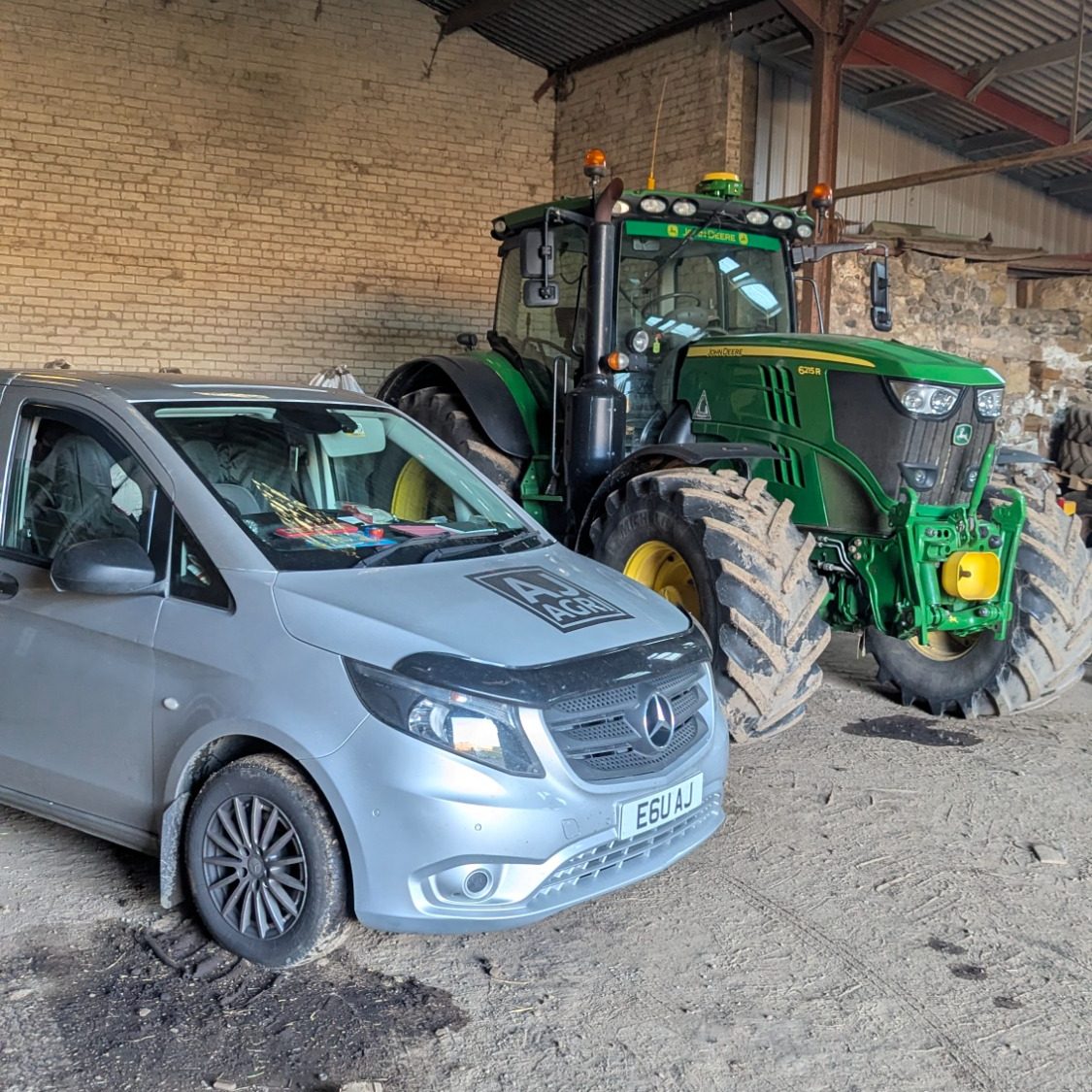 john-deere-6215r-adblue-scr-limp-mode-fixed AJ AGRI LTD mobile ECU remapping services on site at a farm in Fife